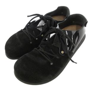 モンタナ レースアップシューズ エナメルレザー スエード 28cm ブラック /UO