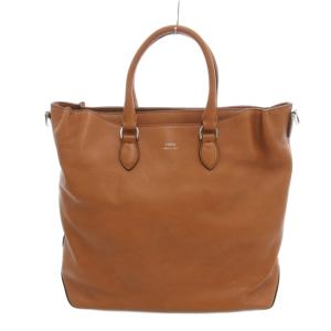 CAPRERA MOUSSE カプレーラ ムース スクエアトート 手持ち 肩掛け 2WAY レザー 茶