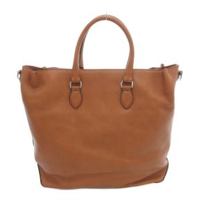 FARO CAPRERA MOUSSE カプレーラ ムース スクエアトート 手持ち 肩掛け 2WAY レザー 茶