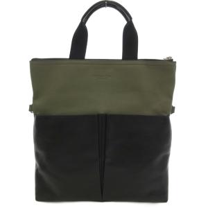 Charles Foldover Tote 2WAY トートバッグ ショルダー カーキ ブラック F11740