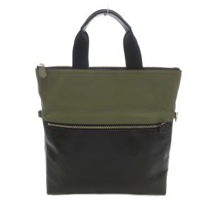 COACH Charles Foldover Tote 2WAY トートバッグ ショルダー カーキ ブラック F11740