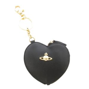 ハート型 コインケース サフィアーノレザー ブラック