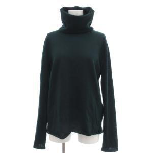 ニット セーター ウール 長袖 タートルネック 2 グリーン /UO
