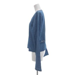 agnes b. スナップカーディガンプレッション シャツ シャンブレー 38 ブルー系 /UO