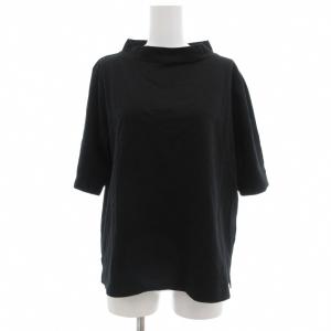 タグ付き カットソー Tシャツ 半袖 モックネック 3 ブラック /UO
