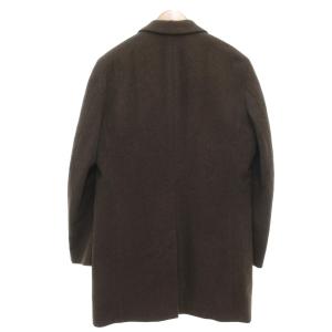 nano universe メルトンチェスターコート ロング丈 L ダークブラウン /AE