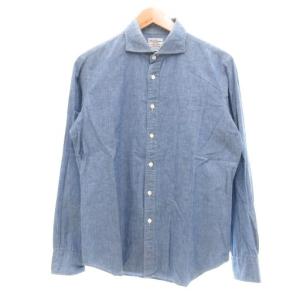 シャンブレーシャツ 長袖 L ライトブルー 水色 インディゴ染 /UO