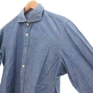 TOMORROWLAND シャンブレーシャツ 長袖 L ライトブルー 水色 インディゴ染 /UO