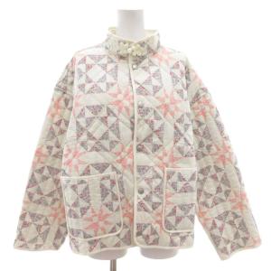 美品 citron 中綿ジャケット リバーシブル 2WAY キルティング 総柄 アイボリー /AE