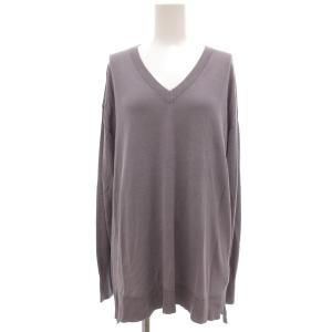 20SS タグ付き Viscotesse Vネック プルオーバー セーター 絹 シルク ニット 長袖 薄手