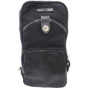 ボディバッグ ワンショルダー ロゴ ナイロン 黒 ブラック /AE