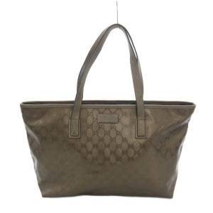 トートバッグ GGインプリメ メタリック カーキ系 211137