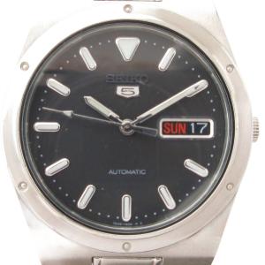 5 ファイブ デイデイト 腕時計 アナログウォッチ 自動巻き カレンダー シルバーカラー 7S26-0100