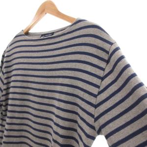 SAINT JAMES バスクシャツ 長袖 ML グレー ネイビー ボーダー /UO