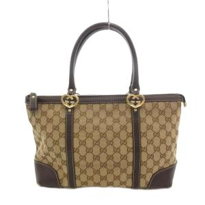 トートバッグ GGキャンバス ラブリーハート ベージュ ブラウン 257069