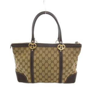 GUCCI トートバッグ GGキャンバス ラブリーハート ベージュ ブラウン 257069