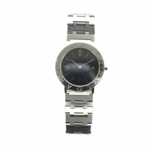 BVLGARI SOLO TEMPO 腕時計 クォーツ BB33SS 黒文字盤 カレンダー付き