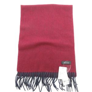 BARNEYS NEW YORK タグ付き マフラー カシミヤ フリンジ ワイン色 /UO