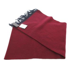 BARNEYS NEW YORK タグ付き マフラー カシミヤ フリンジ ワイン色 /UO