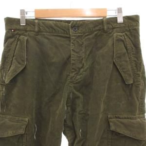 TOMMY HILFIGER カーゴパンツ コーデュロイ ストレッチ 32 30 カーキ系 /UO