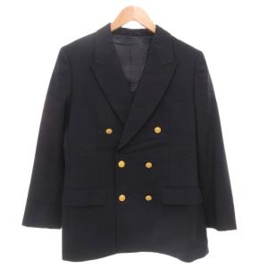 テーラードジャケット 背抜き ダブル 紺 ネイビー  /AE