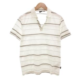 ポロシャツ スキッパーカラー ボーダー 半袖 S マルチカラー /AE