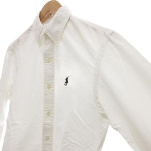 RALPH LAUREN 国内正規 CUSTOM FIT オックスフォードシャツ ボタンダウン BD 長袖 ポニー刺繍 M ホワイト