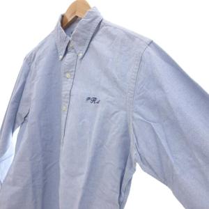 RALPH LAUREN 国内正規 CUSTOM FIT オックスフォードシャツ ボタンダウン BD 長袖 ロゴ刺繍 M ブルー系