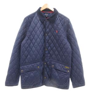 国内正規 キルティングジャケット 中綿 襟コーデュロイ ポニー刺繍 XL ネイビー /UO