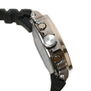 CASIO G-SHOCK FULL METAL 腕時計 タフソーラー クロノグラフ ラバーバンド ステンレス デイト ブラック