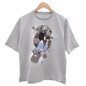 タグ付き 四畳半タイムマシンブルース ビックハーフスリーブT Tシャツ 半袖 SS グレー /AE