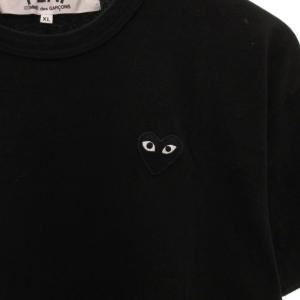 PLAY Comme des Garçons AD2023 Tシャツ 半袖 XL 黒 ブラック ハート ロゴ /FF