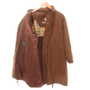 burberrys ヴィンテージ 中綿コート 9AR ブラウン Bロゴ刺繍 裏地ノバチェック
