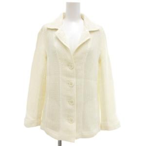 ニットジャケット シングル 白 ホワイト /UO