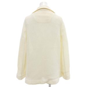 AKRIS ニットジャケット シングル 白 ホワイト /UO