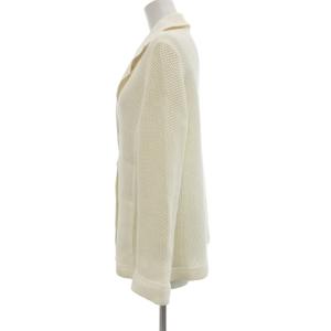AKRIS ニットジャケット シングル 白 ホワイト /UO