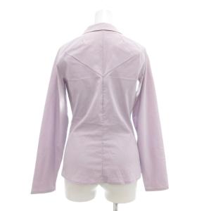 GUCCI ギャザーシャツ ブラウス 長袖 38 紫 パープル /UO