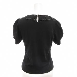 M'S GRACY シャツ ブラウス プルオーバー 半袖 38 黒 ブラック リボンモチーフ /AE