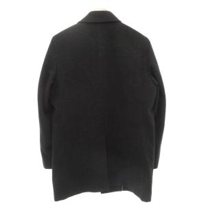 DURBAN ステンカラーコート カシミヤ混 ミドル ハーフ丈 M 黒 ブラック /AE