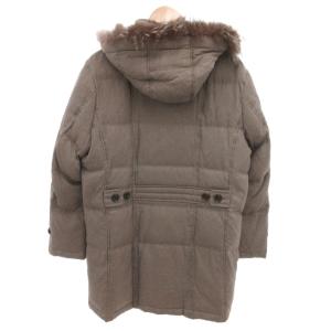 INTERMEZZO ダウンコート M ベージュ フォックスファー フード付き /FF