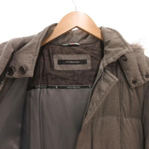 INTERMEZZO ダウンコート M ベージュ フォックスファー フード付き /FF