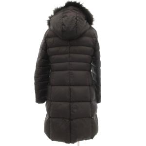 23区 ダウンコート 毛皮 ファー フード付き 38 ブラック /UO
