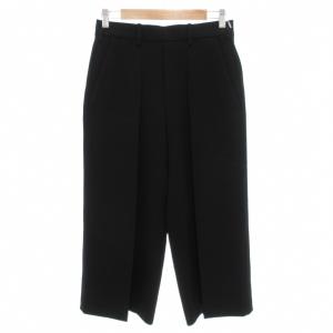 スラウチパンツ ワイド クロップド タック 38 ブラック /UO