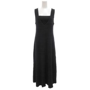 タグ付き ニットビスチェセットワンピース ノースリーブ ロング M ブラック /UO