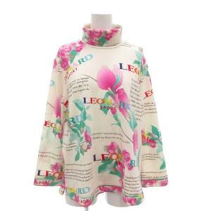 Tシャツ カットソー 長袖 タートルネック 44 マルチカラー 多色 花柄 /AE