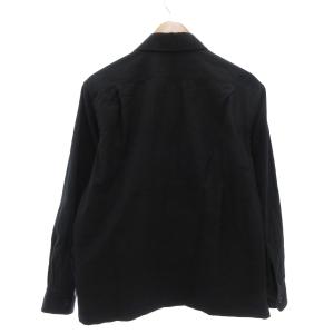 MARGARET HOWELL 21AW BRUSHED WOOL COTTON TWILL ジップアップジャケット M 黒 ブラック