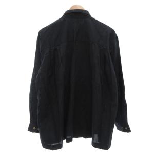 ISSEY MIYAKE 80s 90s オンリミット シャツ 長袖 M 黒 ブラック 胸ポケット /AE