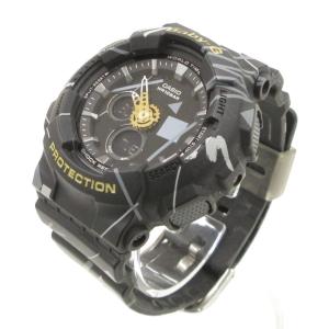 BABY-G CASIO 腕時計 BA-120SC-1A アナデジウォッチ クォーツ 総柄 黒 ブラック /AE