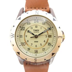 腕時計 クォーツ Safari 復刻版 アナログ カレンダー付き 革ベルト 茶 ブラウン TW2P88300