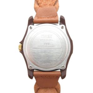 TIMEX 腕時計 クォーツ Safari 復刻版 アナログ カレンダー付き 革ベルト 茶 ブラウン TW2P88300